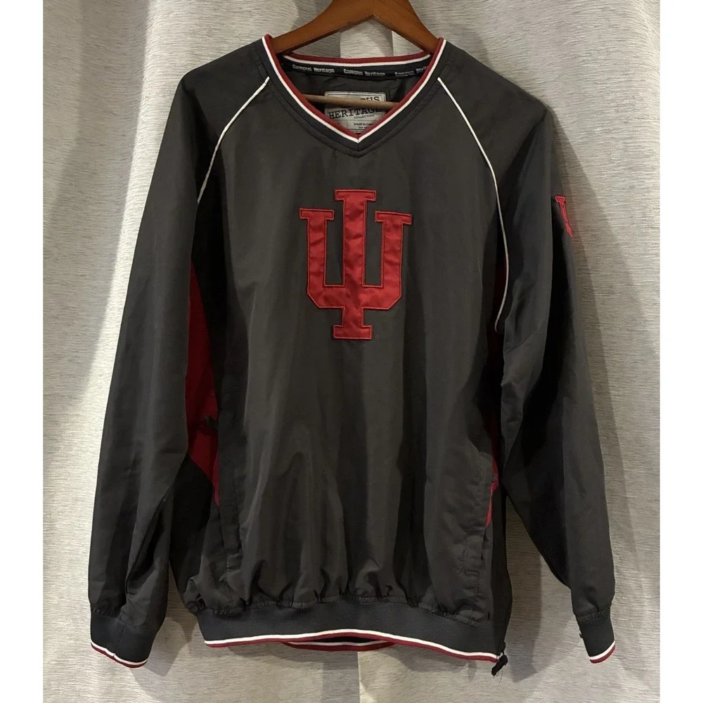 Campus Heritage collection Indiana Hoosiers‎ Black Pullover windbreaker sz Small